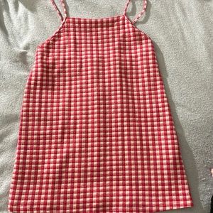 Zara mini babydoll dress. Size M. Pink and white